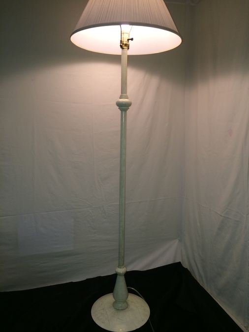 White Metal Floor Lamp
