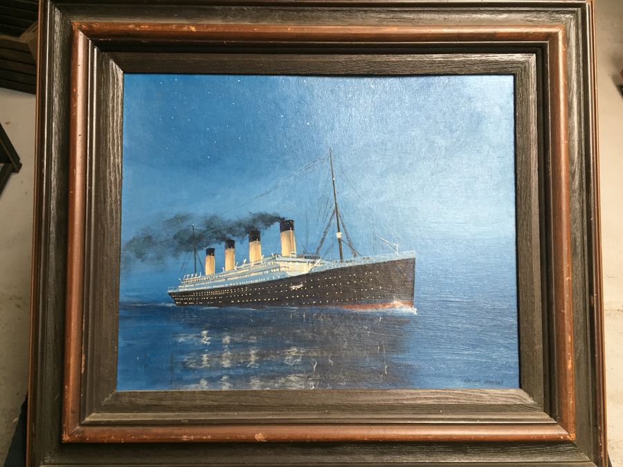  Art of Place Titanic Gold LTR Giclee Art Print Poster from  Maritime Scene Painting by Artist Richard DeRosset 18 x 24: Posters &  Prints