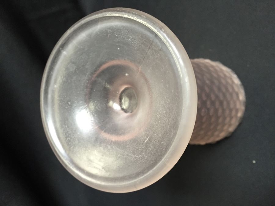 Vintage Light Pink Footed Hobnail Glass [Photo 5]