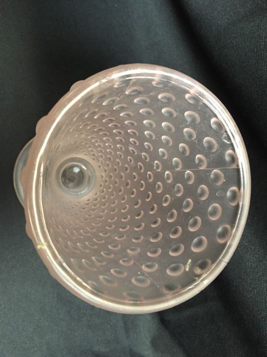 Vintage Light Pink Footed Hobnail Glass [Photo 3]