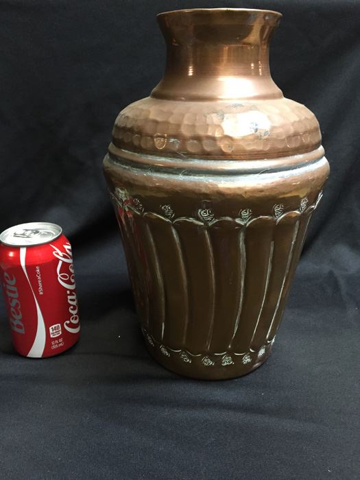 Middle Eastern Hammered Copper Vessel