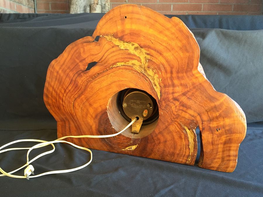 Working General Electric Clock Model 3H98 Mounted In A Large Piece Of Driftwood [Photo 3]