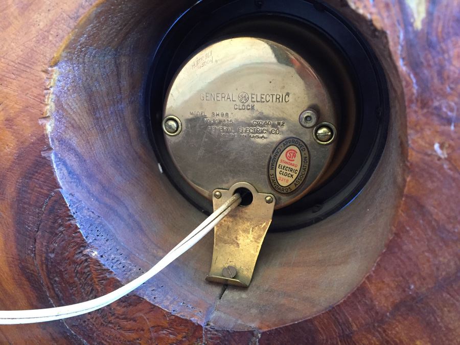 Working General Electric Clock Model 3H98 Mounted In A Large Piece Of Driftwood [Photo 8]