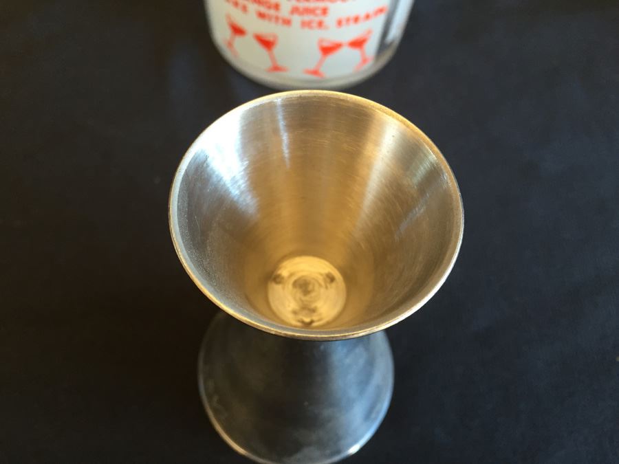 Vintage Mid-Century Glass Cocktail Martini Liquor Mixing Shaker With Recipes [Photo 7]