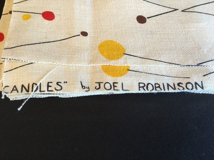 Vintage Mid-Century Fabric By Joel Robinson Titled 'Candles' [Photo 3]