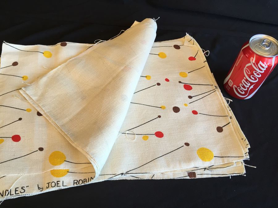 Vintage Mid-Century Fabric By Joel Robinson Titled 'Candles' [Photo 5]