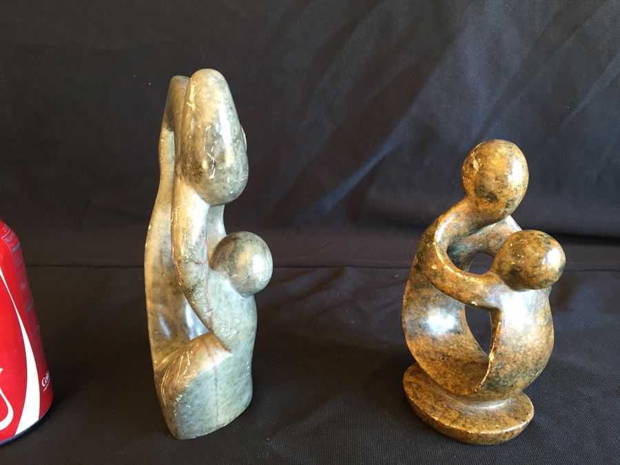 Mother And Child Stone Sculpture Lot [Photo 4]