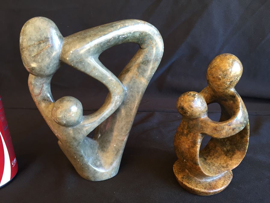 Mother And Child Stone Sculpture Lot [Photo 2]