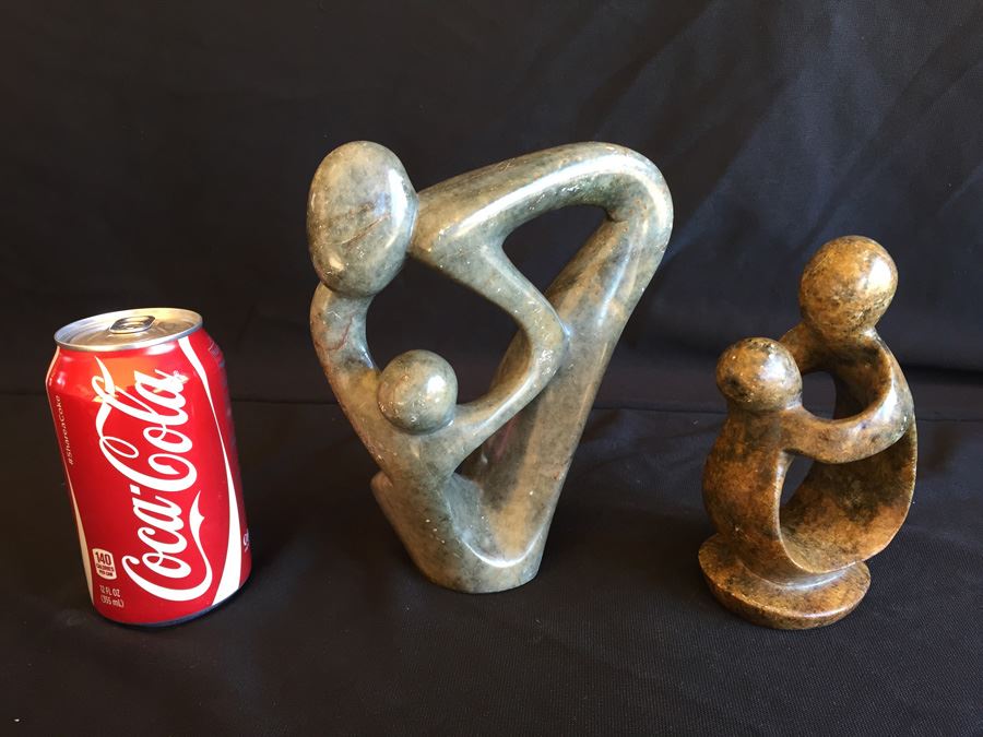 Mother And Child Stone Sculpture Lot
