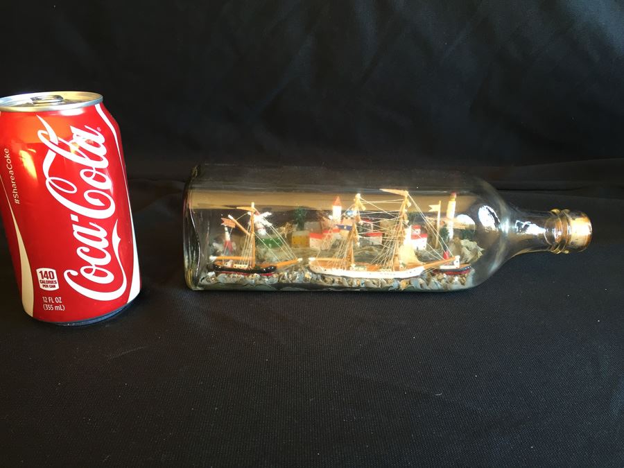 Village Diorama Ships In A Bottle Incredible Detail