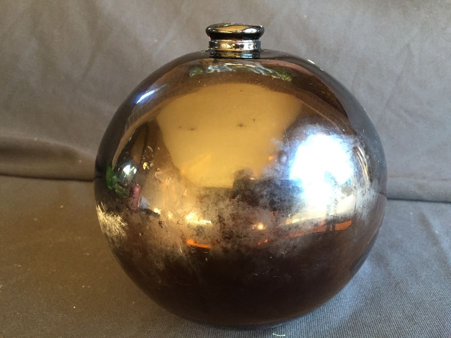 Old Hand Blown Round Bottle