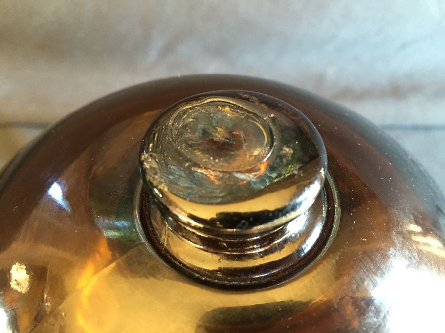 Old Hand Blown Round Bottle [Photo 3]