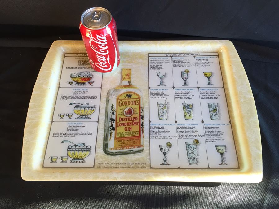 Mid-Century Gordon's Distilled London Dry Gin Advertising Tray [Photo 1]
