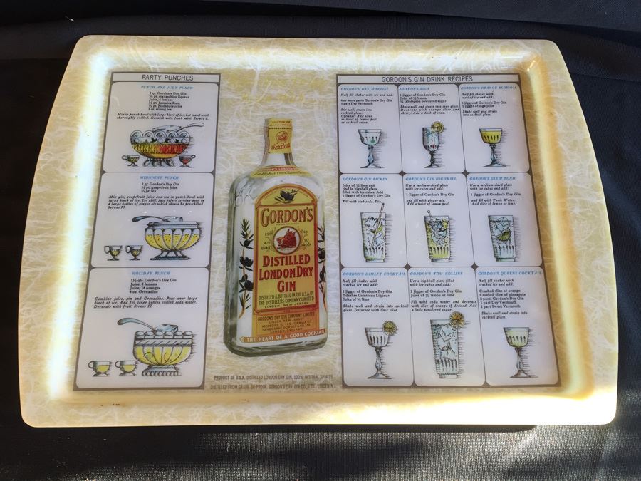 Mid-Century Gordon's Distilled London Dry Gin Advertising Tray [Photo 2]