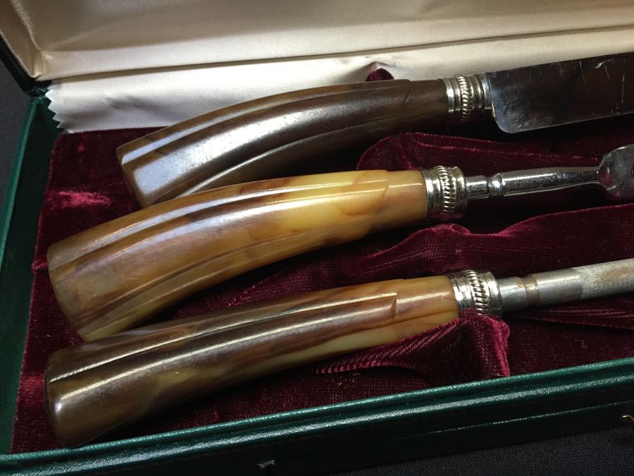 Sheffield Carving Knife Set In Box England [Photo 3]
