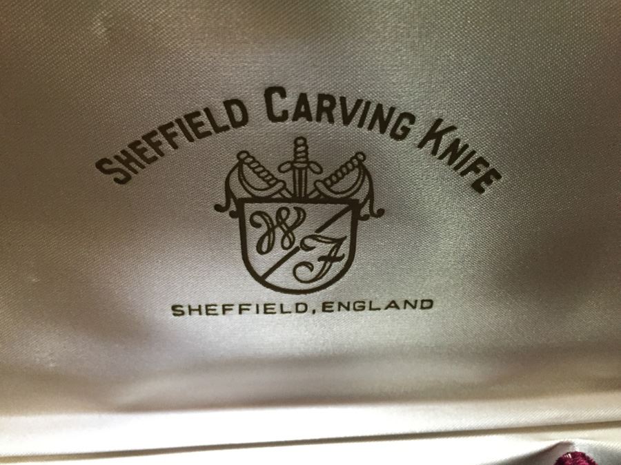 Sheffield Carving Knife Set In Box England [Photo 2]