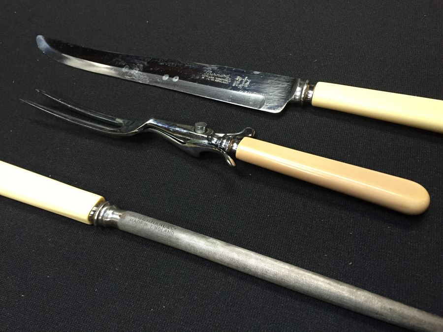 Bernard Sheffield England Carving Knife Set [Photo 3]