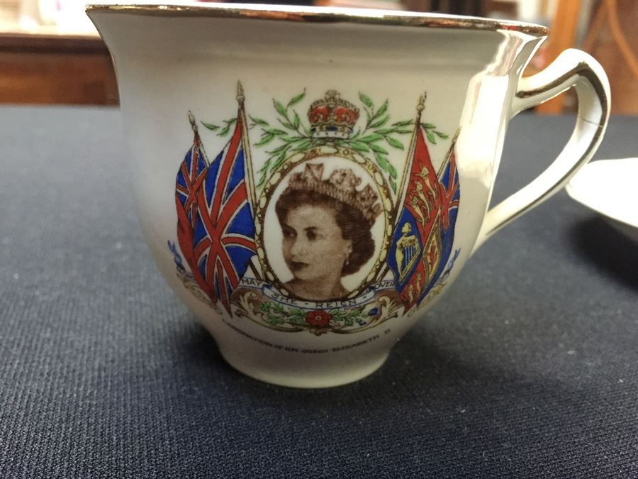 Coronation Of H.M. Queen Elizabeth II Alfred Meakin England Cup And Saucer 1953 [Photo 8]