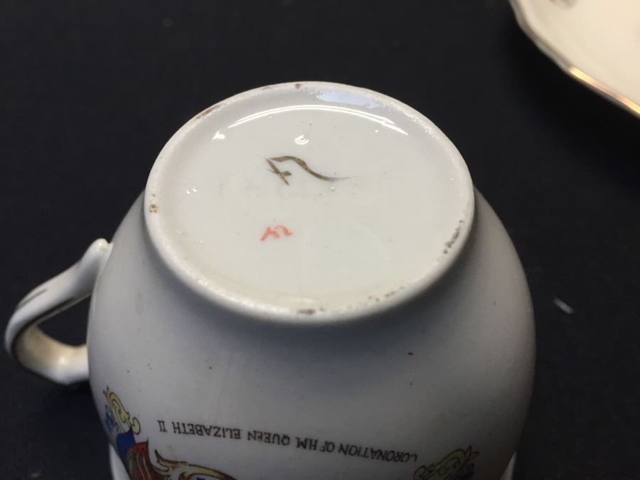 Coronation Of H.M. Queen Elizabeth II Alfred Meakin England Cup And Saucer 1953 [Photo 11]