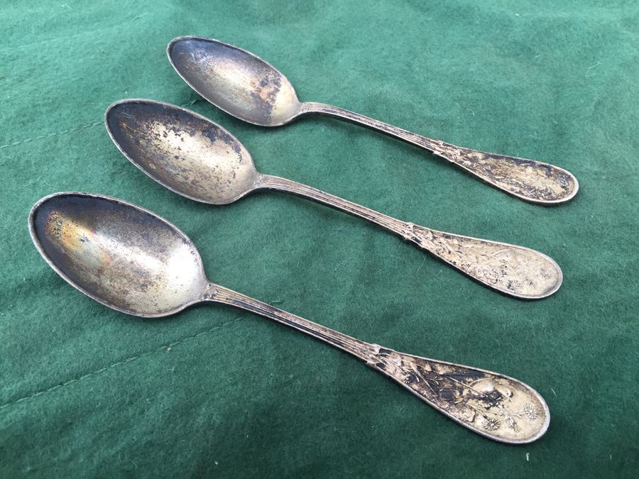 Set Of 3 Antique 19th Century TIFFANY & Co STERLING Spoons