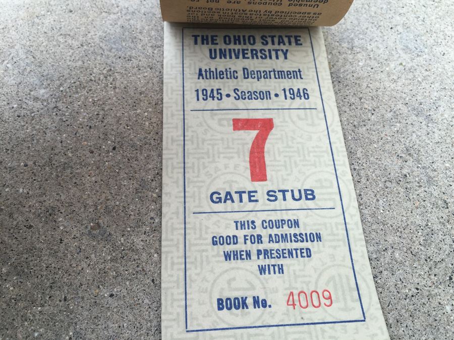 1944 1945 Season The Ohio State University Student Ticket Book Football [Photo 3]
