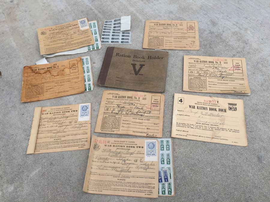 Large War Ration Book And Stamp Collection [Photo 1]