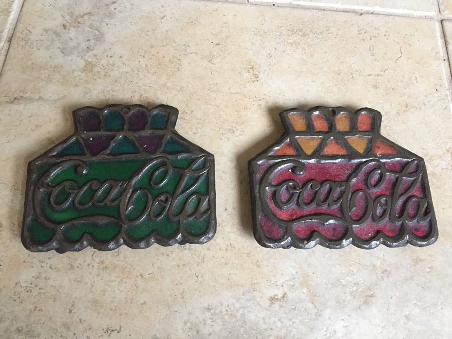 Pair Of Vintage Coca-Cola Trivets