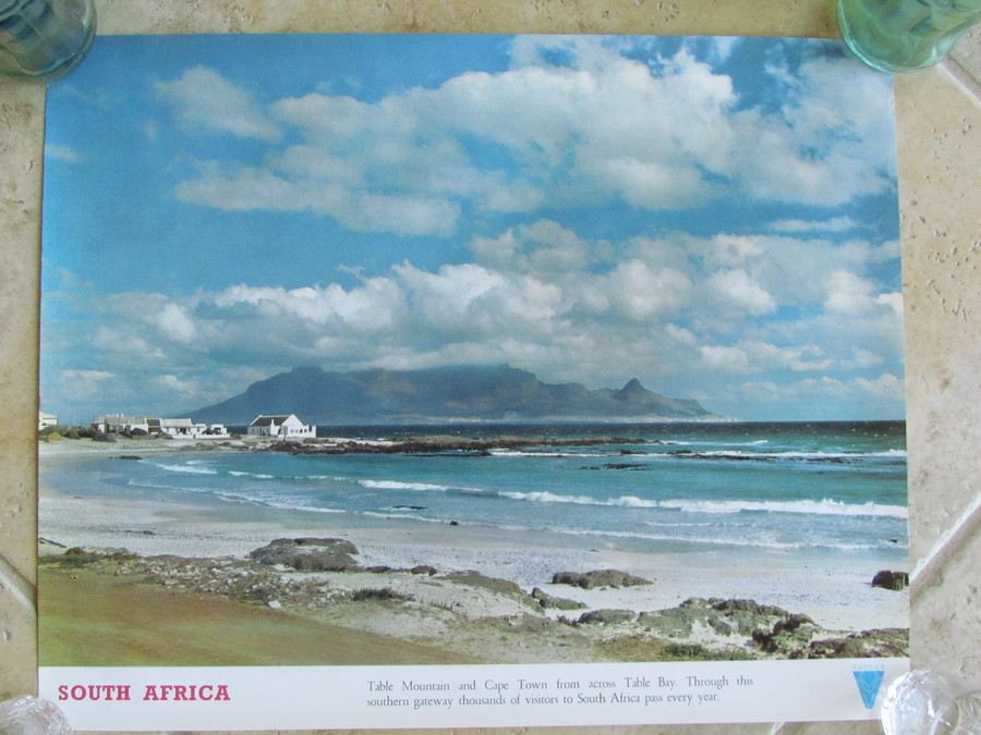 Original Vintage South Africa Travel Poster