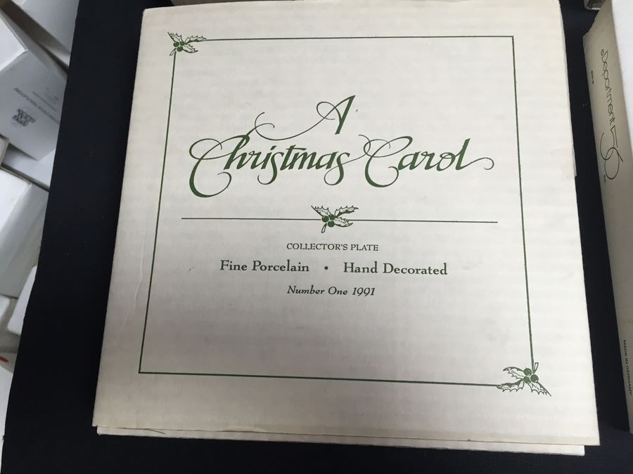 (4) A Christmas Carol Collector's Plates Limited Edition 1-4 Department 56 [Photo 4]