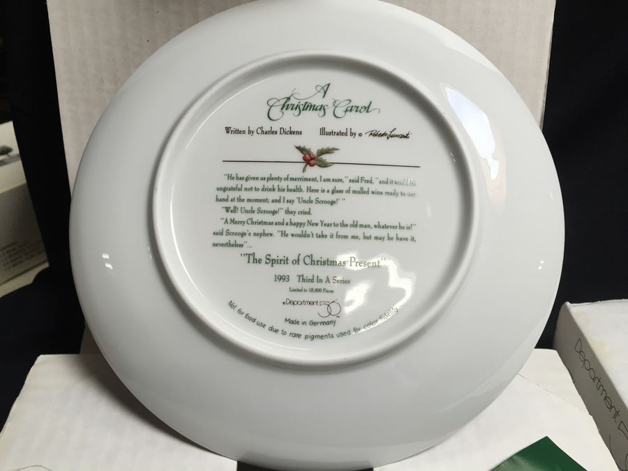 (4) A Christmas Carol Collector's Plates Limited Edition 1-4 Department 56 [Photo 17]