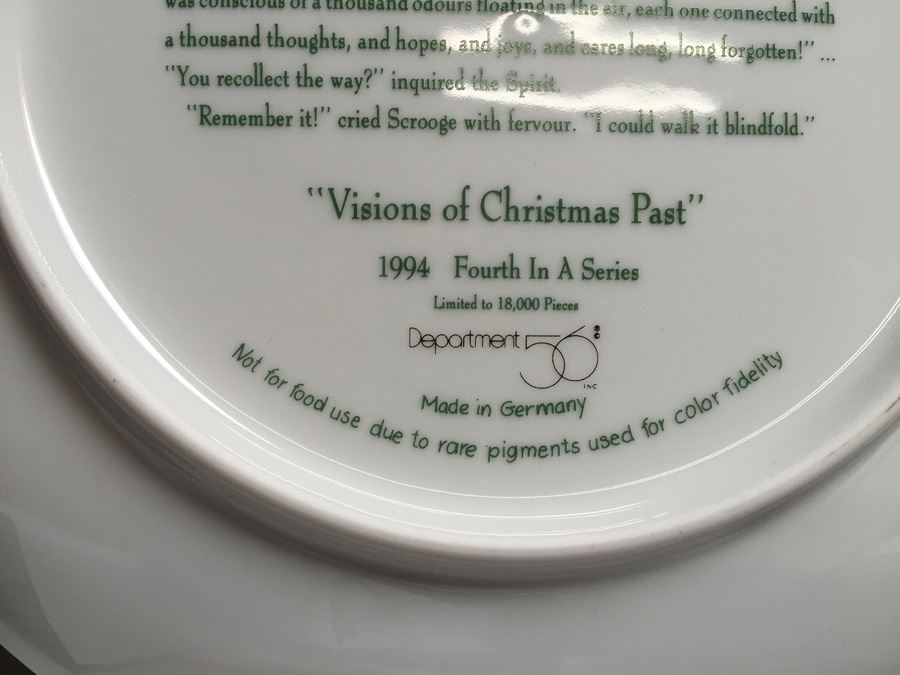 (4) A Christmas Carol Collector's Plates Limited Edition 1-4 Department 56 [Photo 22]
