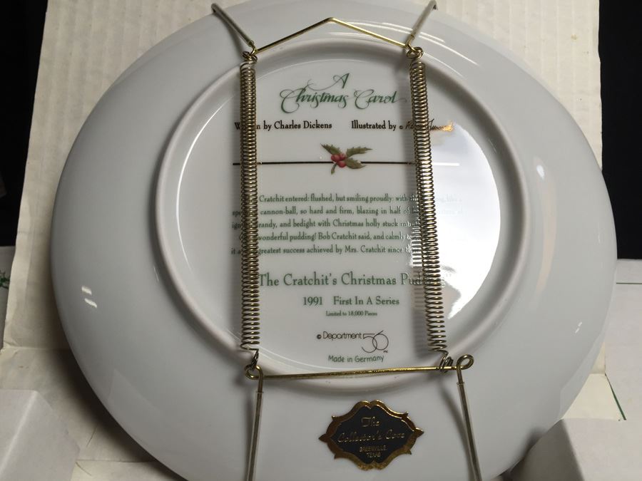(4) A Christmas Carol Collector's Plates Limited Edition 1-4 Department 56 [Photo 12]