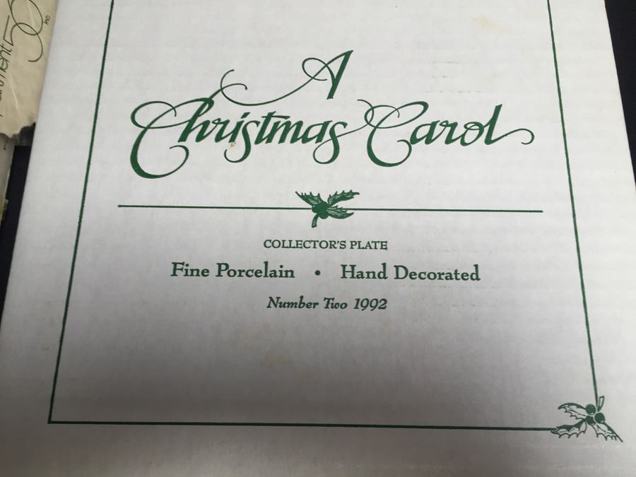 (4) A Christmas Carol Collector's Plates Limited Edition 1-4 Department 56 [Photo 5]