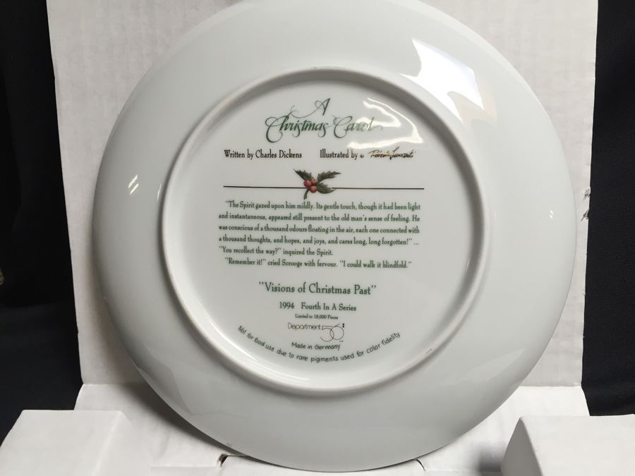 (4) A Christmas Carol Collector's Plates Limited Edition 1-4 Department 56 [Photo 21]