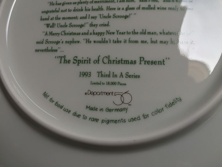 (4) A Christmas Carol Collector's Plates Limited Edition 1-4 Department 56 [Photo 18]