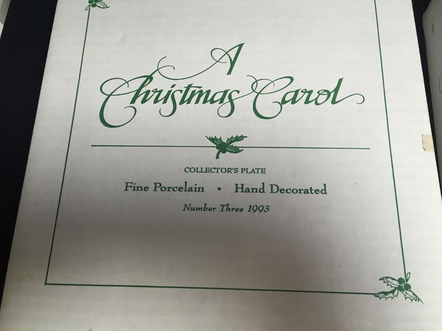 (4) A Christmas Carol Collector's Plates Limited Edition 1-4 Department 56 [Photo 6]