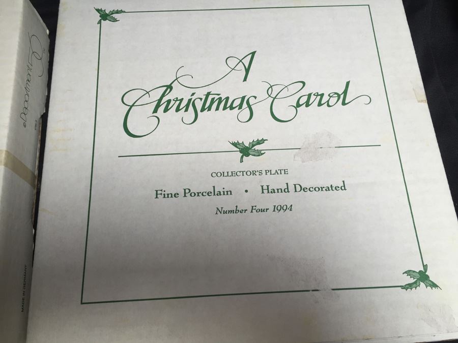 (4) A Christmas Carol Collector's Plates Limited Edition 1-4 Department 56 [Photo 7]