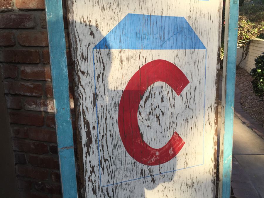 Vintage LARGE Hand Painted ICE Sign With Torquise Blue Frame [Photo 7]