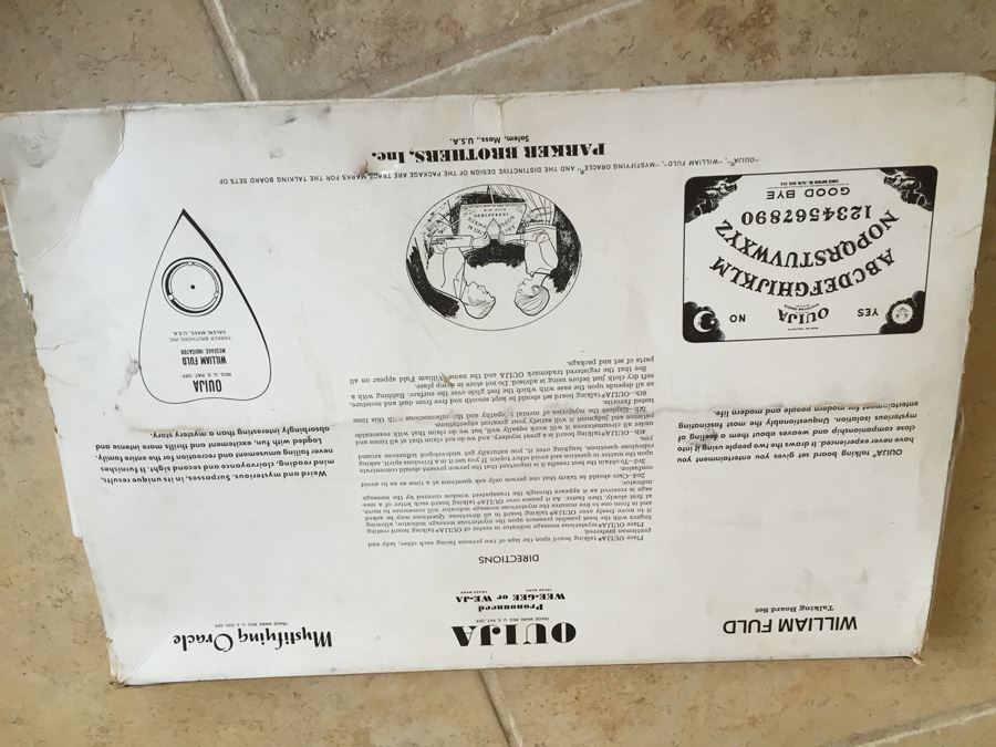 William Fuld Ouija Board Parker Brothers Salem MA [Photo 13]
