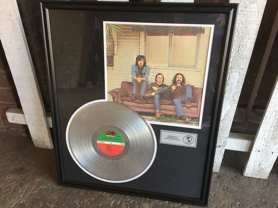 Crosby, Stills, & Nash Framed Decorative Record - Note That This Is Not A Real Record