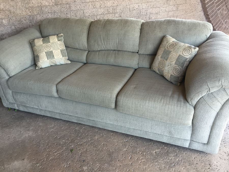 Nice Beige Sofa With Two Pillows [Photo 6]