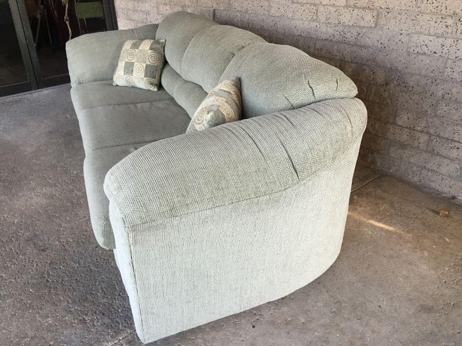 Nice Beige Sofa With Two Pillows [Photo 3]