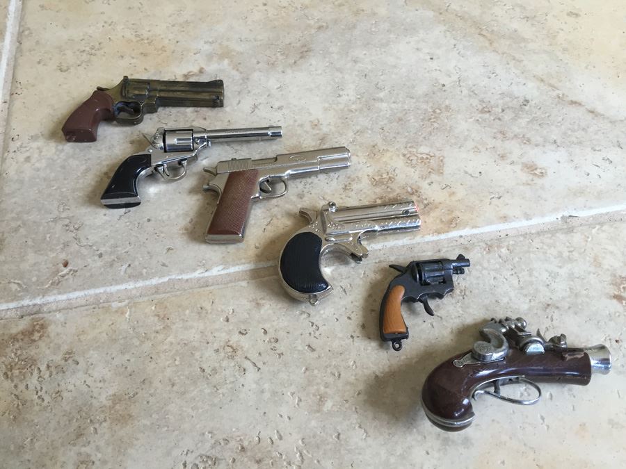 Collection Of Miniature Guns Including Cap Guns - One Is Hubley