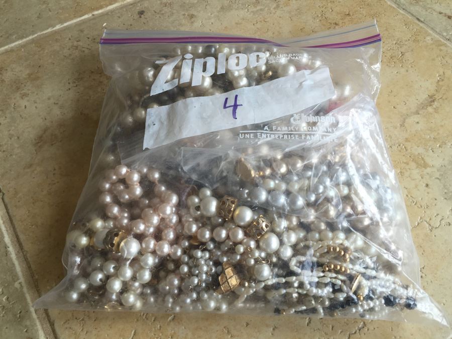 Jewelry Lot #4 - Assorted Jewelry In Large Bag