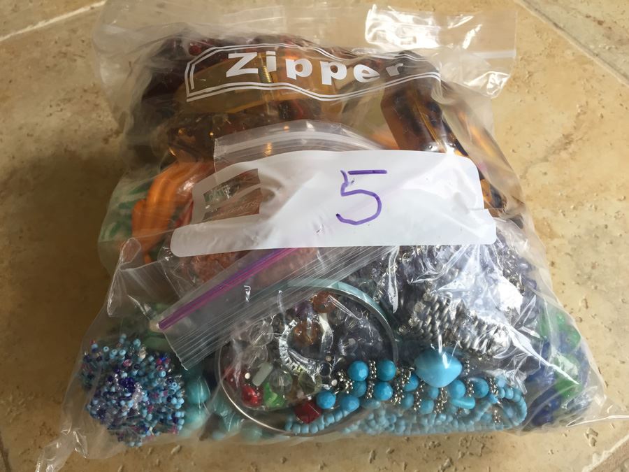 Jewelry Lot #5 - Assorted Jewelry In Large Bag