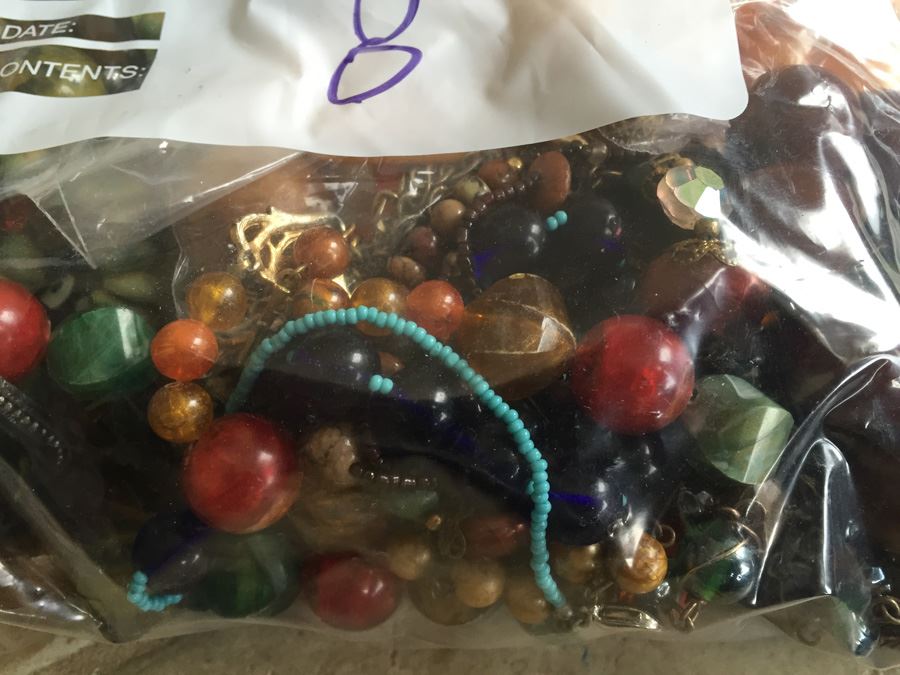 Jewelry Lot #8 - Assorted Jewelry In Large Bag [Photo 3]