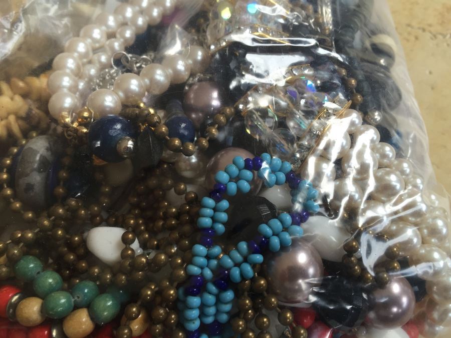 Jewelry Lot #10 - Assorted Jewelry In Large Bag [Photo 12]