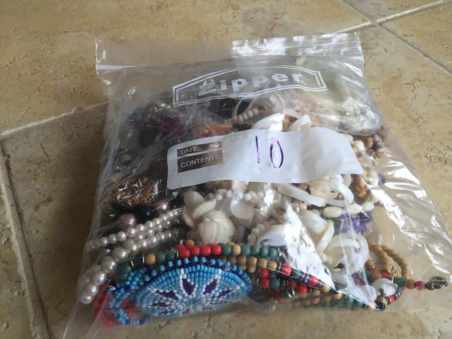 Jewelry Lot #10 - Assorted Jewelry In Large Bag