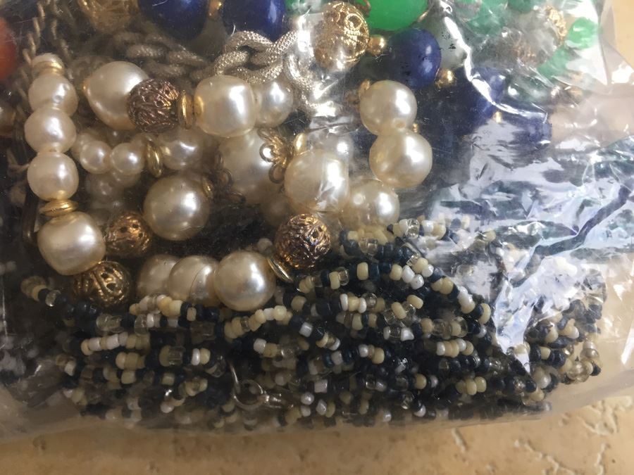 Jewelry Lot #11 - Assorted Jewelry In Large Bag [Photo 11]