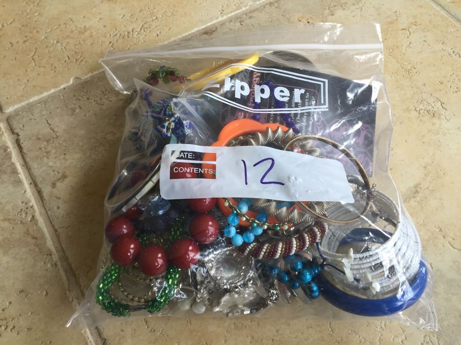 Jewelry Lot #12 - Assorted Jewelry In Large Bag
